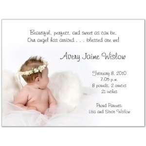  Heavenly Angel Birth Announcements   Set of 20 Baby