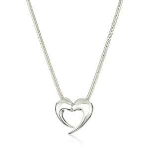  Zina Sterling Silver Stylized Heart Pendant, 17 Jewelry