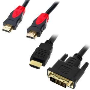  GTMax 6FT Gold Plated HDMI WITH ETHERNET Cable (Black/Red 