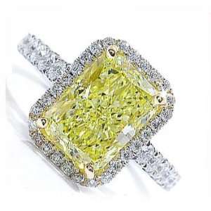  VS 1.68 ct Yellow Diamond Engagement Ring 14K Gold 
