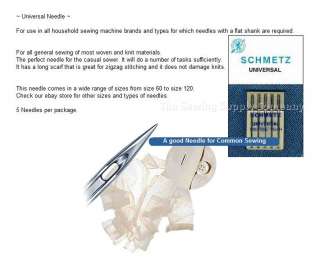 Pack Schmetz Size 9 Universal Sewing Machine Needles  
