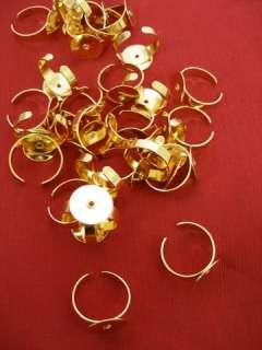 ONE RING BLANK make your own ring GOLD TONE  