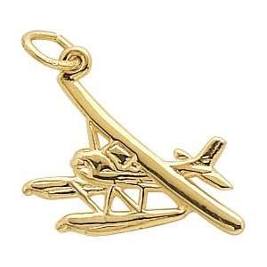  Rembrandt Charms Seaplane Charm, 10K Yellow Gold Jewelry
