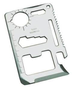 New 11 Function Credit Card Size Survival Pocket Tool  