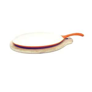  Le Cuistot Fajita Pan With Wooden Base 10 Inches   2 Tone 