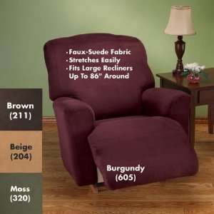  Faux Suede Large Recliner Slipcover