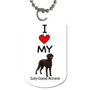  I Love My Curly Coated Retriever Dog Tag: Everything Else