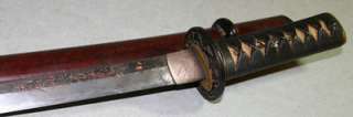   SAMURAI SHORT SWORD 32 INCHES WITH LACQUERED WOOD SCABBARD  