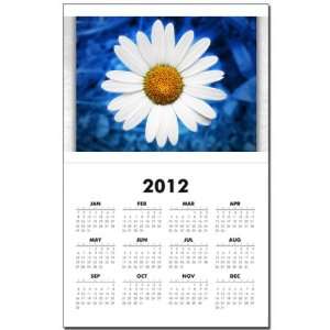    Calendar Print w Current Year Daisy Energy Blue: Everything Else