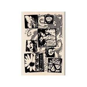   ART TILES SCRAPBOOKING WOOD MTD RUBBER STAMP Arts, Crafts & Sewing