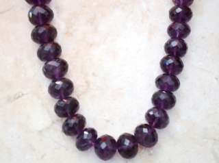 Checkerboard AMETHYST 9mm 15mm (1 Loose Faceted Rondelle Bead) Select 