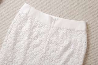 190 Reiss Savannah White LACE Mini SKIRT OTTOMAN 2 UK6  