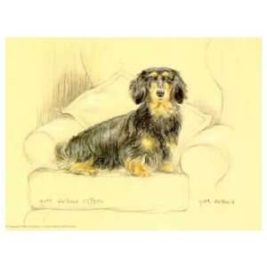  Dachshund Longhaired Limited Edition Print and Signed by 