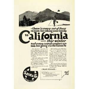  1922 Ad Santa Fe California Golfing Caddy Landscape 