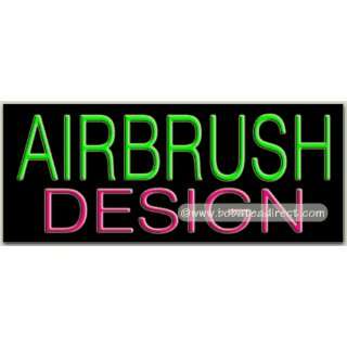    Airbrush Design Neon Sign (13H x 32L x 3D) 