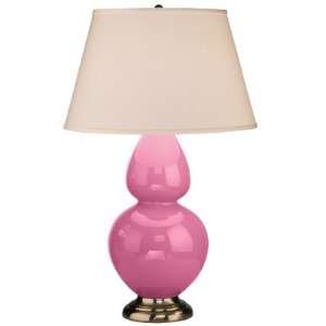 Robert Abbey 1609X Double Gourd   Table Lamp, Schiaparelli Pink Glazed 
