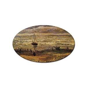  View of the Sea at Scheveningen By Vincent Van Gogh Oval 
