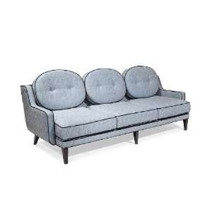   Armen Living Draper Sofa in Azure Blue Chenille Fabric: Home & Kitchen