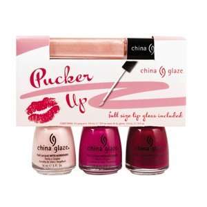 Pucker Up With Free Lip Gloss, 28899, China Glaze / Nail Polish 