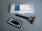 Vintage Gillette Safety Razor N2 Knack 1967 68 Blue, with case and 