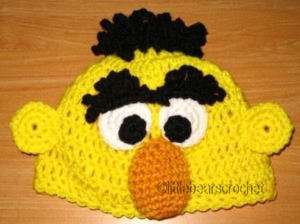Boutique CUSTOM Crocheted Sesame Street BERT Hat Beanie  