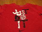 boys 5 Nike red JUST DO IT T shirt youth basketball  