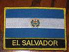 el salvador flag patch salvadorian iron on embroidered stitching new