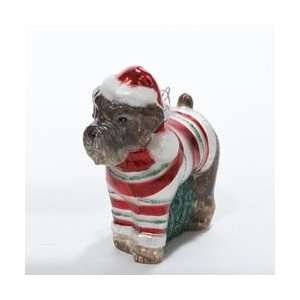  Schnauzer Dog in Santa Hat and Christmas Sweater Old World 