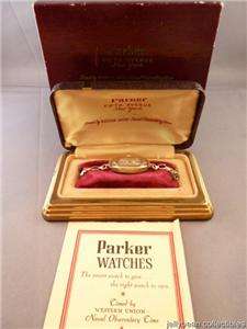 Parker Fifth Avenue New York 10k Rolled Yellow Gold Plate Ladies Watch 