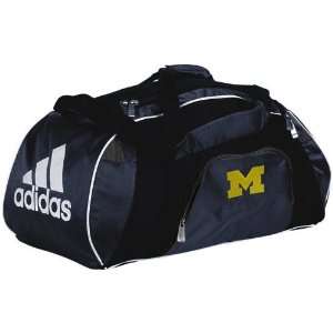  NCAA adidas Michigan Wolverines Navy Blue Team Logo Gym Duffel Bag 