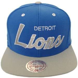   Lions Retro Mitchell & Ness Script Snapback Cap Hat 