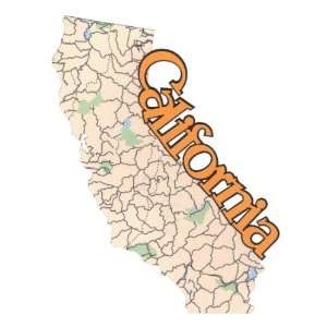  California Map Laser Die Cut