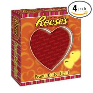 Reeses Valentines Peanut Butter Heart, 5 Ounce Packages (Pack of 4 
