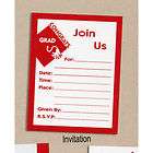 25 RED JOIN US Invitations Graduation Party Supplies