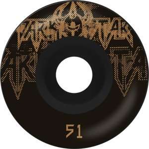 Darkstar Decay 51mm Black/Gold Skateboard Wheels (Set of 4):  