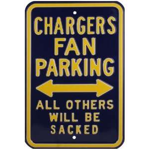   : San Diego Chargers Navy Blue Sacked Parking Sign: Sports & Outdoors