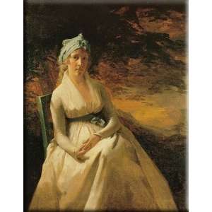 Portrait of Mrs. Andrew 12x16 Streched Canvas Art by Raeburn, Sir 