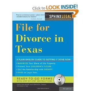  File for Divorce in Texas with CD, 5E (Legal Survival 