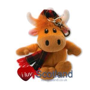  5inch Hamish Cow Soft Toy With Metal Clip Toys & Games