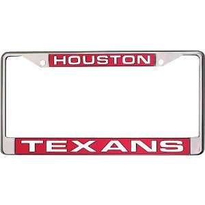  Houston Texans Laser Chrome License Plate Frame: Sports 
