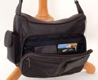   Shoulder Handbag Compact Roomy Dark Brown Organizer Pocket NW  