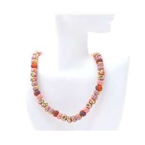  Macy Collection Retired Small Bead Necklace All Clay 