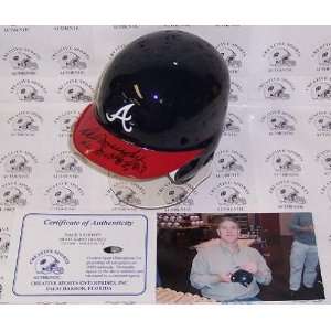  Hand Signed Atlanta Braves Mini Helmet   Autographed MLB Helmets 