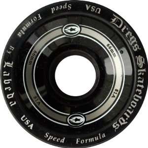  Dregs Race 66mm 81a Black Off Set Core Skate Wheels 