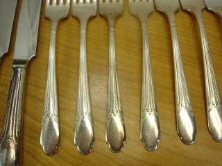 Antique 37 Pc WM Rogers Silver  Plated A1 Silverware Set Flatware not 
