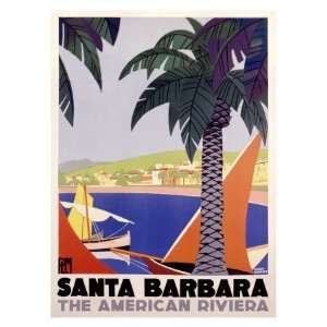  Santa Barbara American Riviera Giclee Poster Print, 32x44 