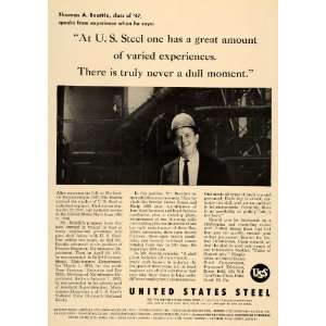  1956 Ad United States Steel Thomas Beattie Engineering 