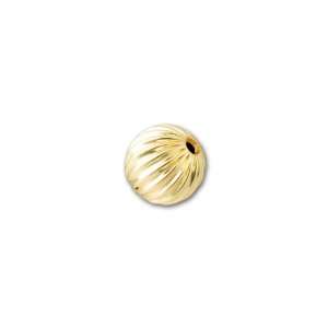    6mm Gold Filled Round Corrugated Bead Arts, Crafts & Sewing