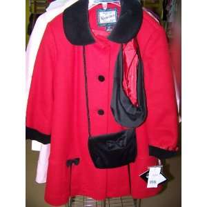  Girls Red Coat 4t with Purse and Hat: Everything Else
