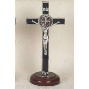  8 Brown St. Benedict Crucifix with Enameled Medal (11 